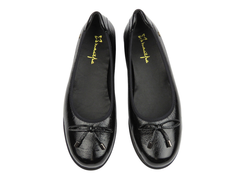 Kožené dámské polobotky, baleríny černé Maciejka P6504-20/00-8