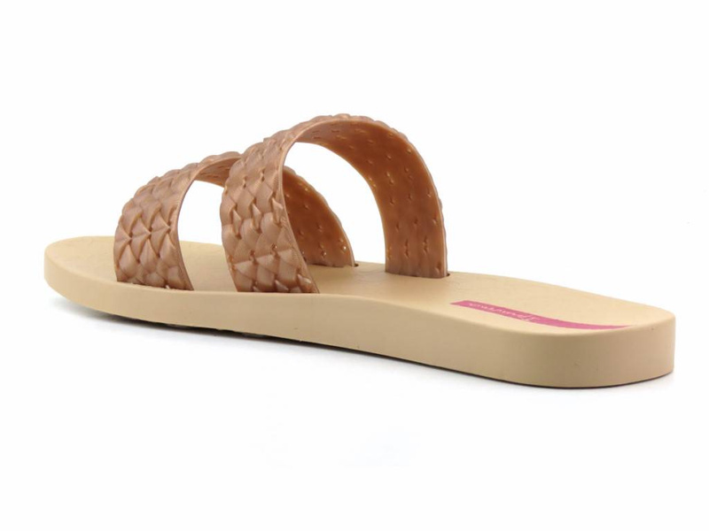 Pohodlné dámské tobogány se zapletenými pásky - Ipanema 83243, metalická růžová