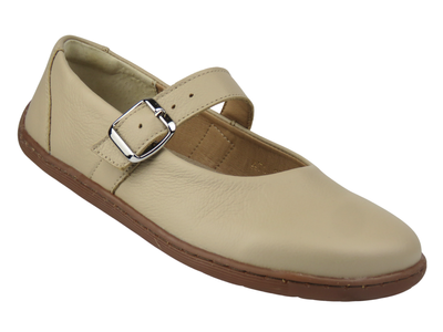 Barefoot kožené minimalistické polobotky Helios Komfort 471 ecru