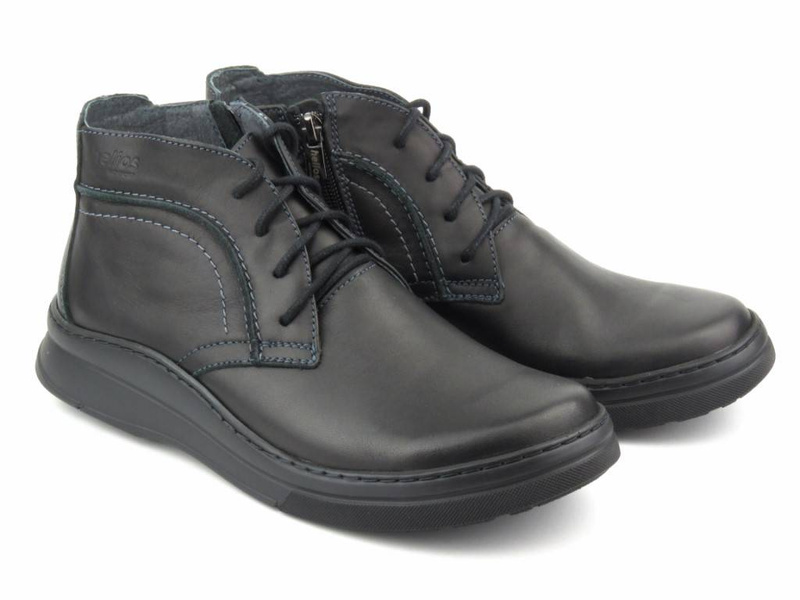 Lehké, pohodlné dámské šněrovací kotníkové boty - HELIOS Komfort 612S, černé