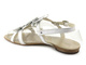 Dámské kožené sandály s květinami - Kim (Lorento Pucci) F38, bílé