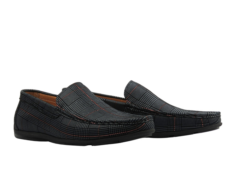 Pánské kožené mokasíny šedé John Doubare 628A-H-888