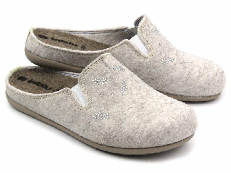 Dámské plstěné pantofle jako dárek - Inblu GF-15, béžové