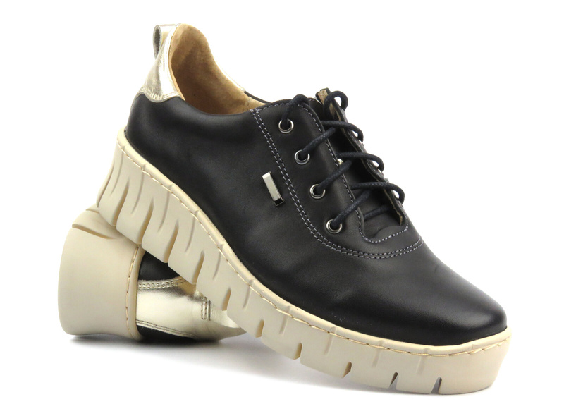 Dámská kožená polobotka - Helios Comfort 420, černá