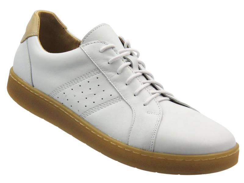 <h2>Barefoot kožené minimalistické pánské polobotky bílé Helios Komfort 829</h2>