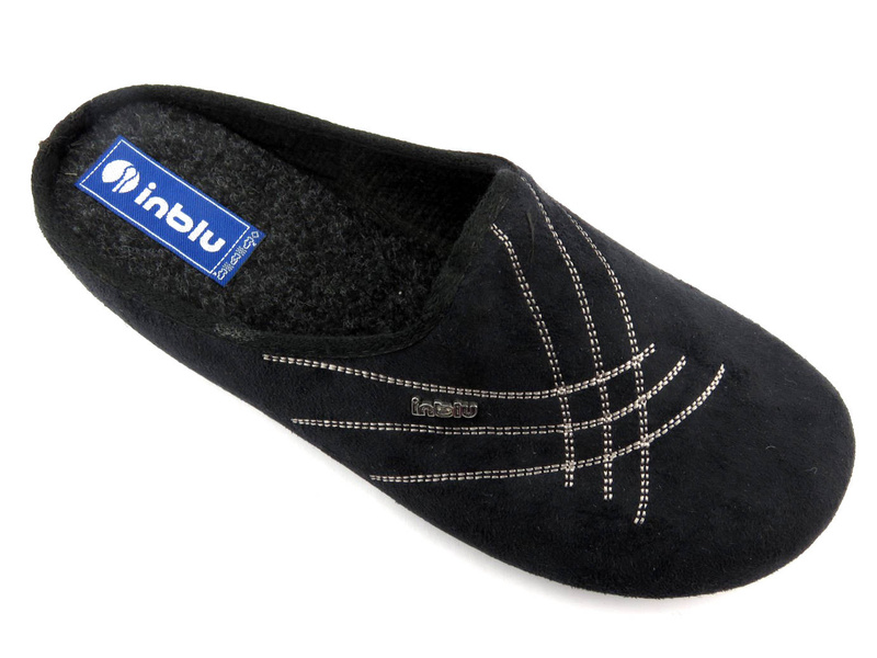 Teplé pánské pantofle - INBLU 155M012, černé