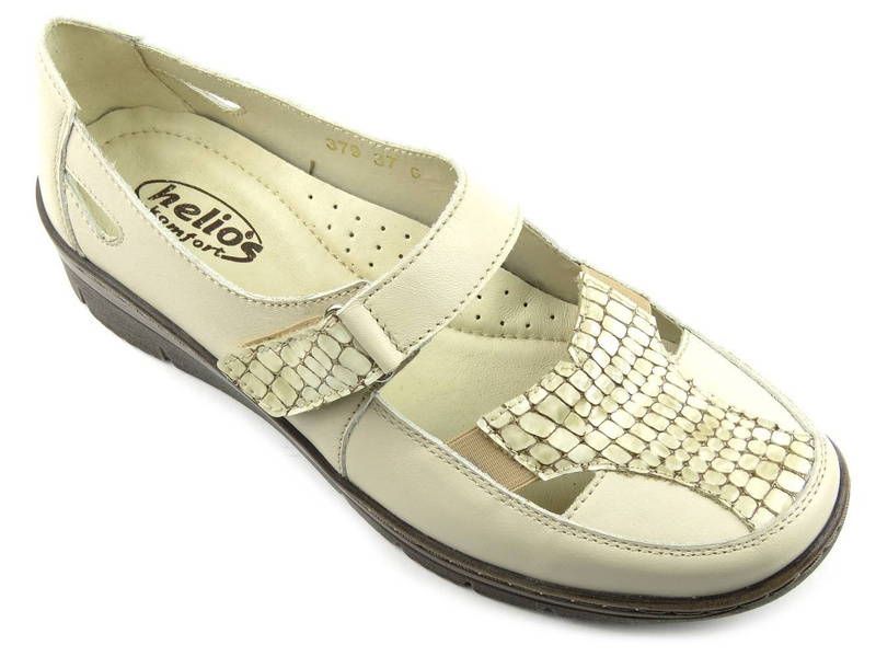 Měkká, lehká dámská obuv Helios Komfort 379, krémová