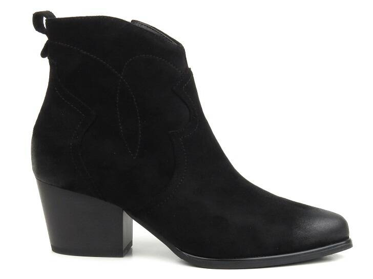 Dámské kotníkové boty na vysokém podpatku - Potocki 23-12186-černé