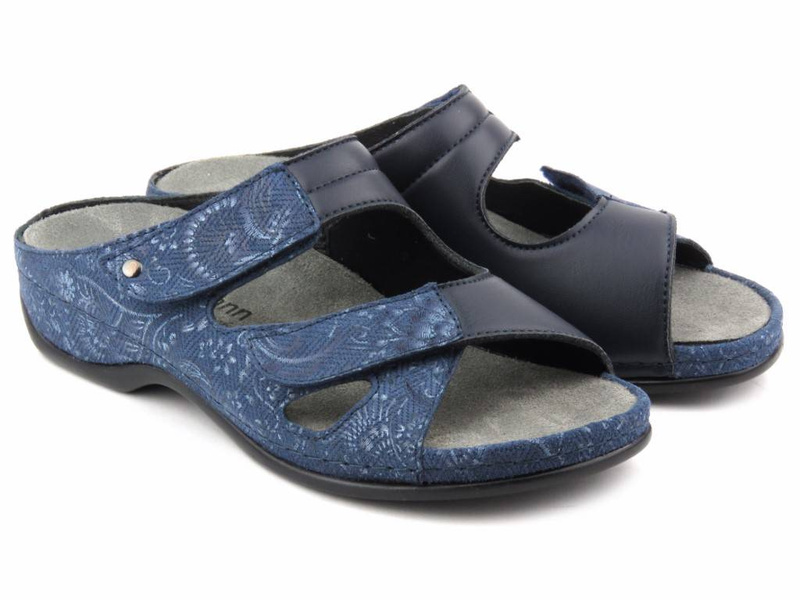 Pohodlné dámské zdravotní žabky - BERKEMANN Janna 01027-324, tmavě modrá