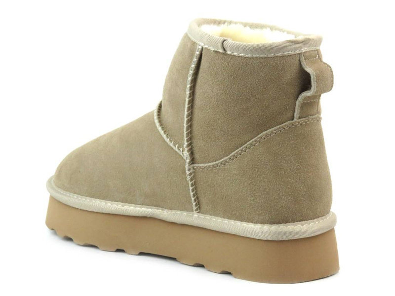 Dámské sněhule na platformě - Potocki 23-37060, béžové