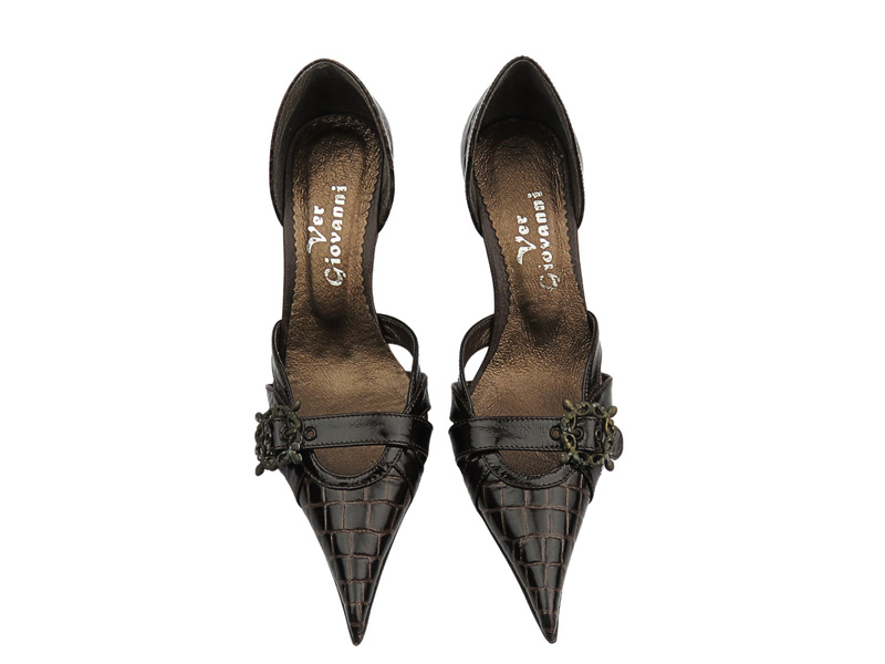Lodičky na podpatku hnědé Ver Giovanni 541/13/M