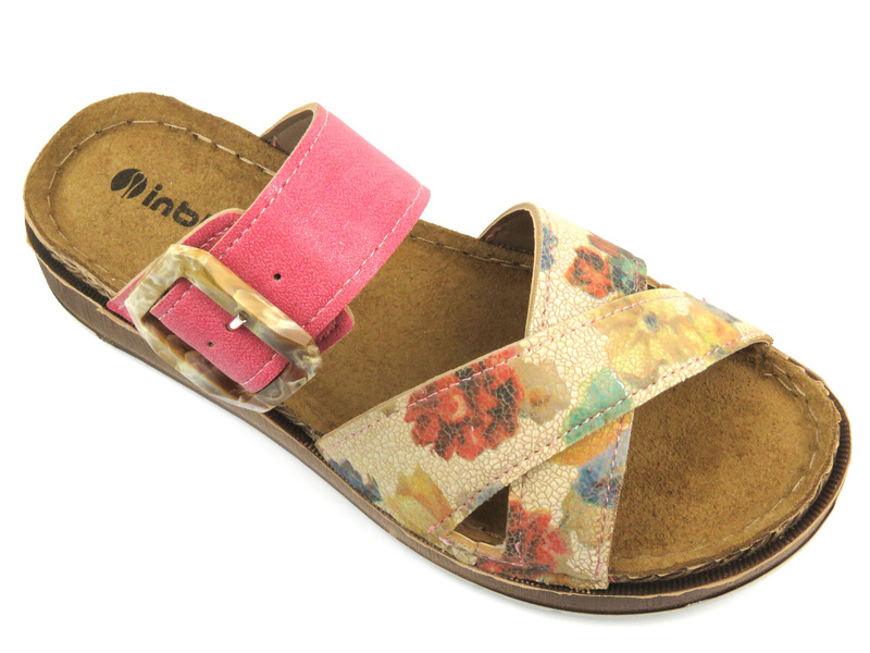 Dámské zdravotní žabky s korkovou stélkou - Inblu VR7B, bílá