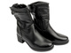 Dámské kožené kotníkové boty na podpatku - Pesco 2265, černé