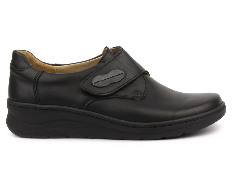 Dámské polobotky na suchý zip - Helios 418, černé