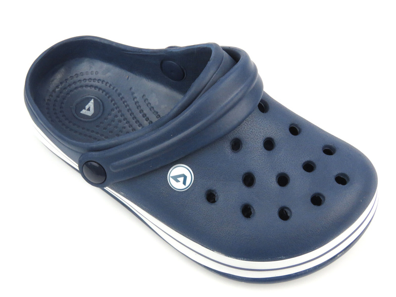 Žabky, dívčí dřeváky sandály - AMERICAN CLUB NH 75/23, NH 76/23, fialové s duhou