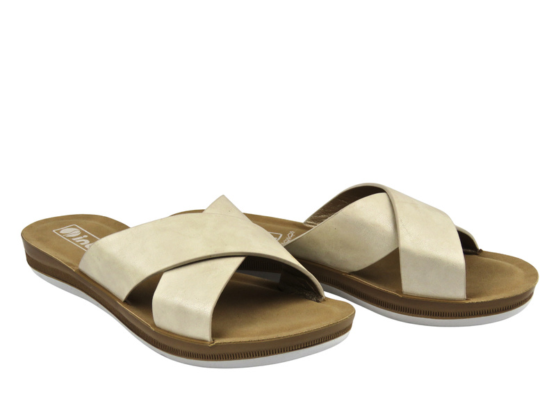 Stylové dámské pantofle Inblu BA-OG1A, zlaté