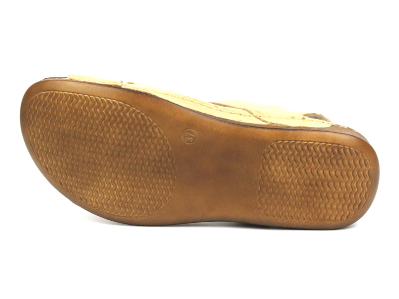 Wygodne sandały damskie polskiej produkcji - Helios Komfort 246, beżowe