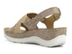 Pohodlné dámské sandály na klínku - HELIOS Komfort 100, béžová