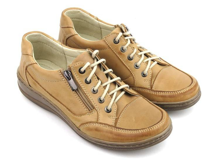 Pohodlné dámské boty od polského výrobce - Helios Komfort 357, světle hnědé