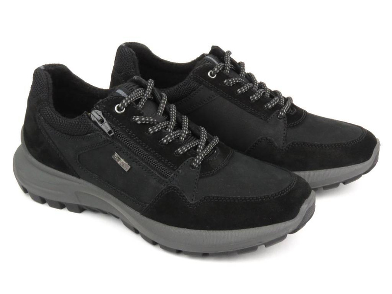 Pánské trekové boty, kůže - MANITU 640234-01, černá