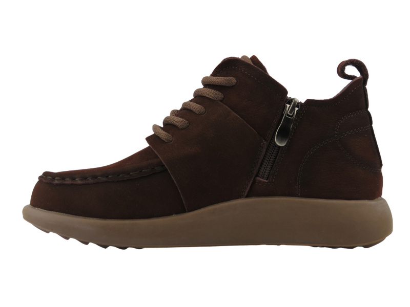 Pohodlné dámské kožené barefoot kotníkové boty Potocki 26-35309, hnědé