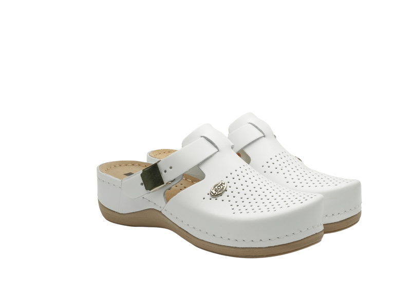 BERKEMANN 01753-473 Dámské kožené žabky s podpatky Slip-on Brown