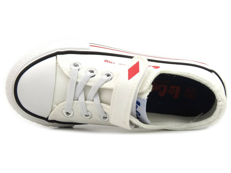 Dětské tenisky na suchý zip - LEE COOPER LCW-22-44-0804K, bílé