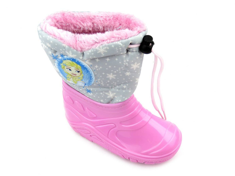 Dětské sněhule, zimní boty s Elsou z Frozen - WOJTYŁKO 21044, růžové