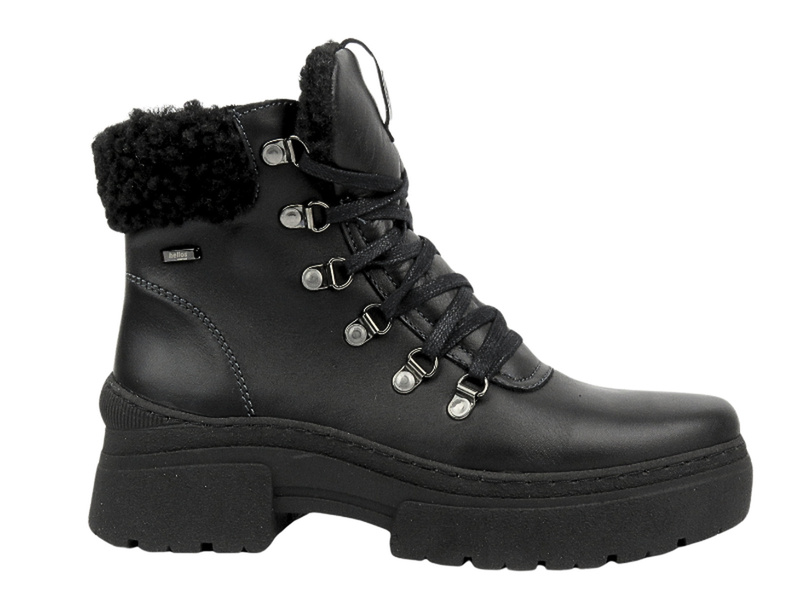 Pohodlné dámské kožené boty Helios Comfort 583, černé