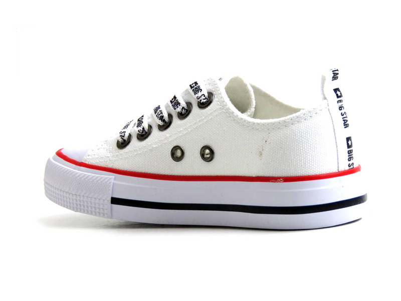 Dětské tenisky s ozdobnými tkaničkami - BIG STAR KK374068, bílé