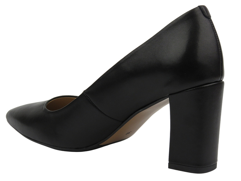 Kožené lodičky na vysokém podpatku - UNCOME 32010, černé