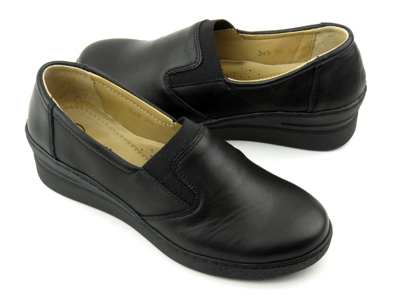 Pohodlné dámské boty na klínku - HELIOS Komfort 349, černé