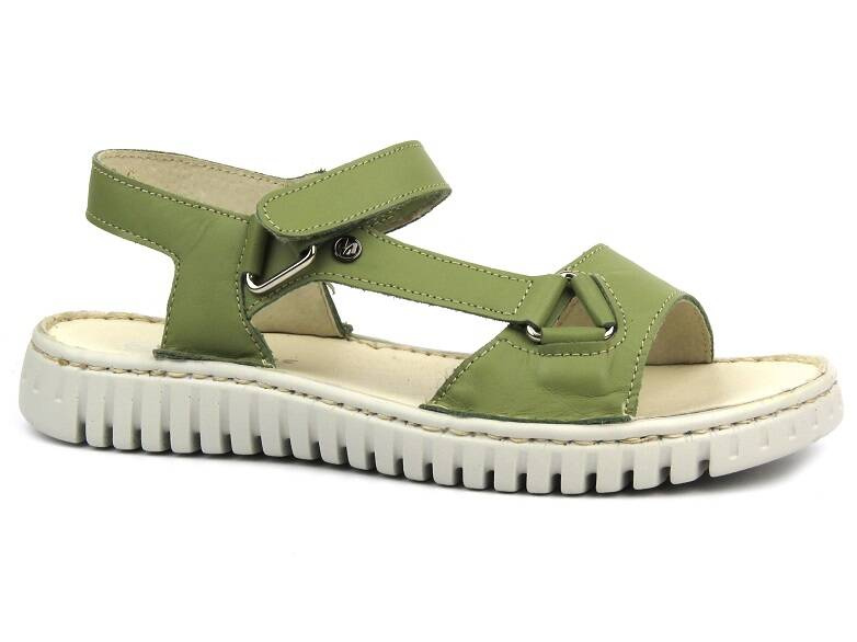 Kožené dámské sandály polské značky - HELIOS Komfort 249S, červené