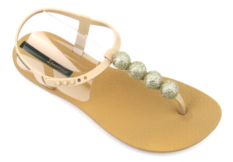 Elegantní dámské sandály s lesklými kuličkami - Ipanema 26751, béžová