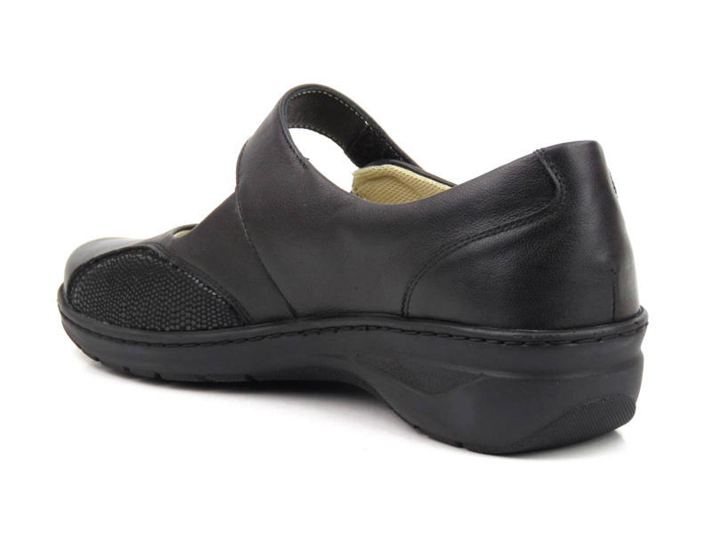 Dámské boty na nohy s vroubky - AXEL 1819, černé