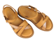 Dámské kožené sandály Nika Comfort 082, hnědé