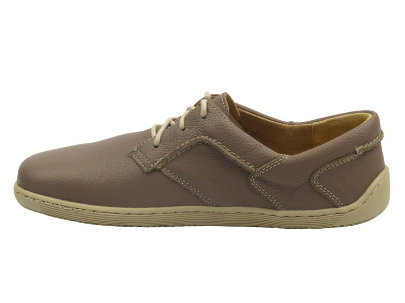 BareFoot kožené minimalistické dámské boty khaki Helios Komfort 715-2B