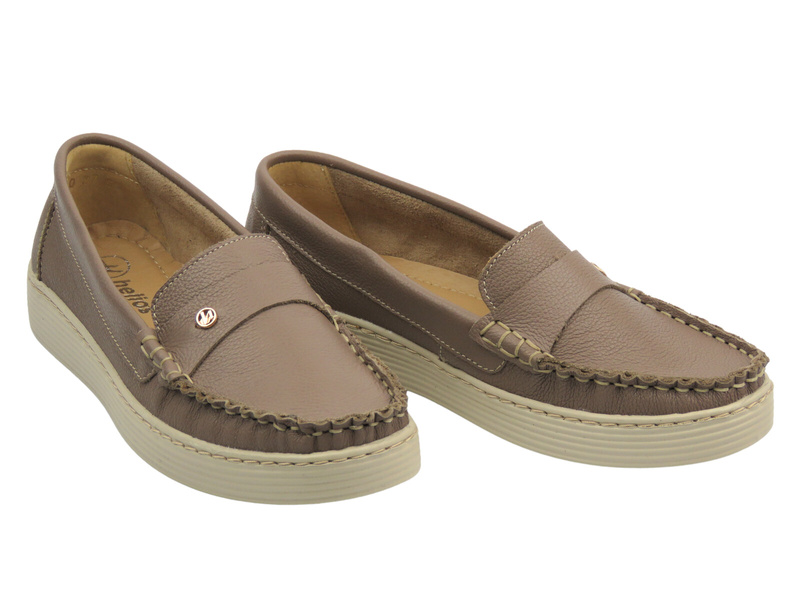 Dámské nazouvací polobotky khaki Helios Komfort 440