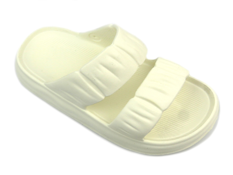 Dámské pěnové žabky se dvěma pásky - Realpaks F-620, krémové