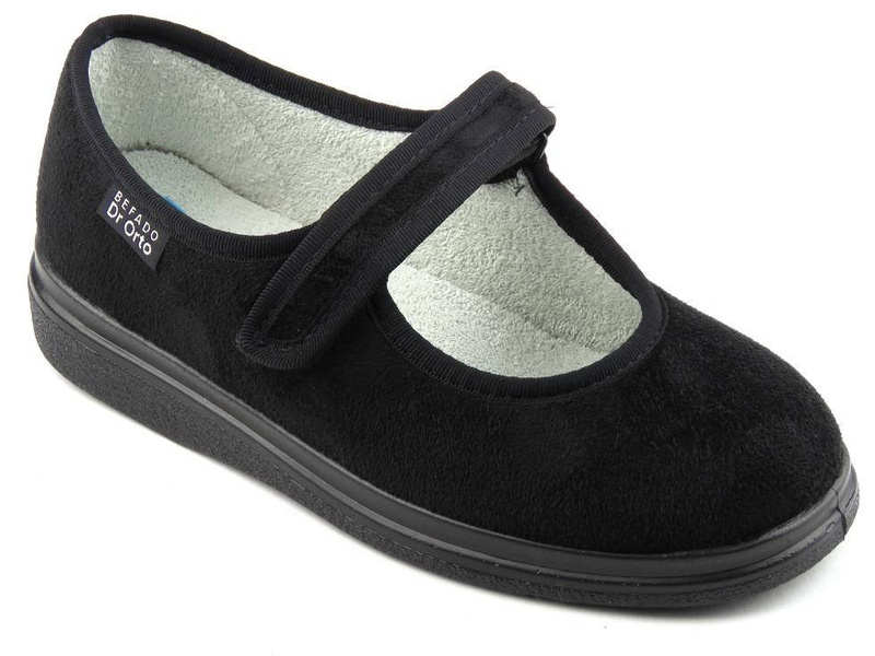 Ortopedické dámské pantofle pro citlivé nohy - Befado dr Orto 462D002, černé