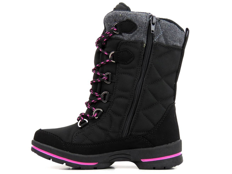 Dětské sněhule s membránou a softshellem - AMERICAN CLUB SN19, černé