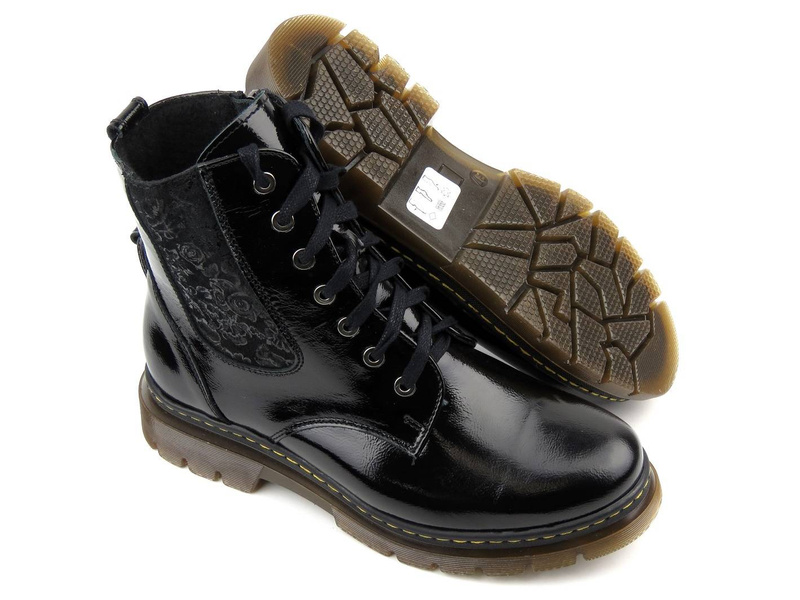 Kožené kozačky, dámské kozačky - HELIOS Komfort 528, černá 3