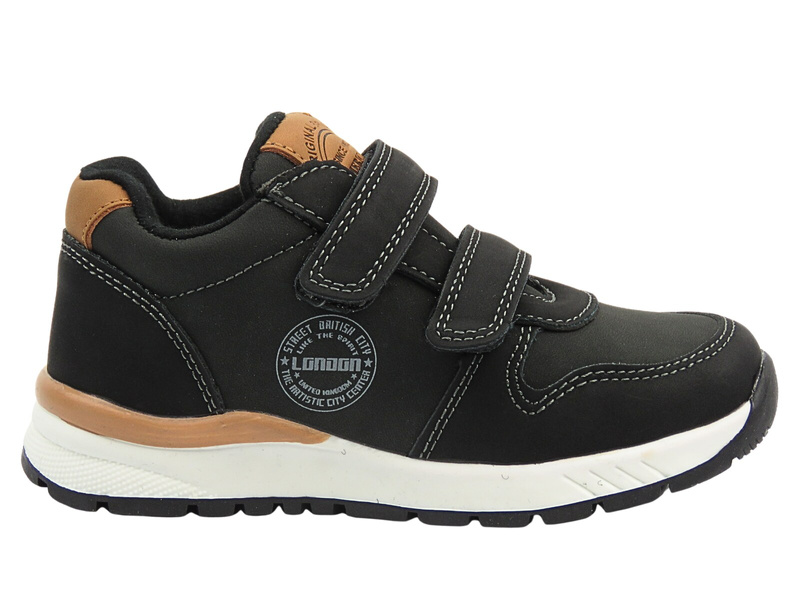 Dětská sportovní obuv na suchý zip černá American Club XD 131