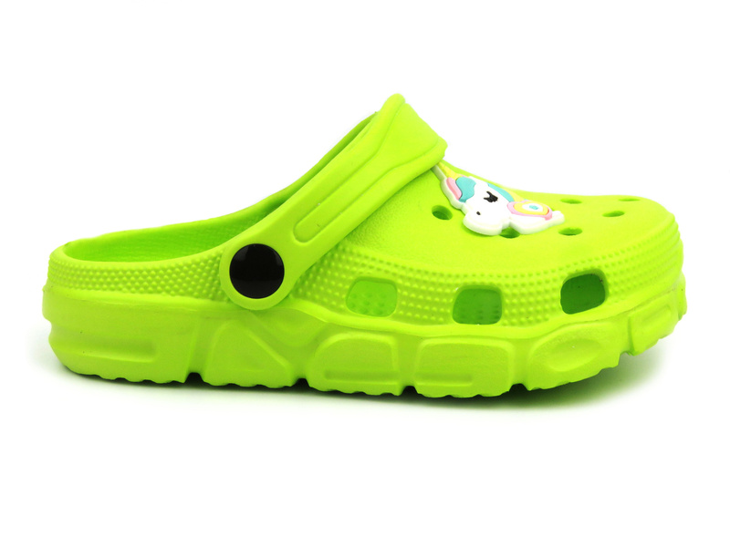 Dětské nazouváky, crocsy světle zelené Realpaks D-301