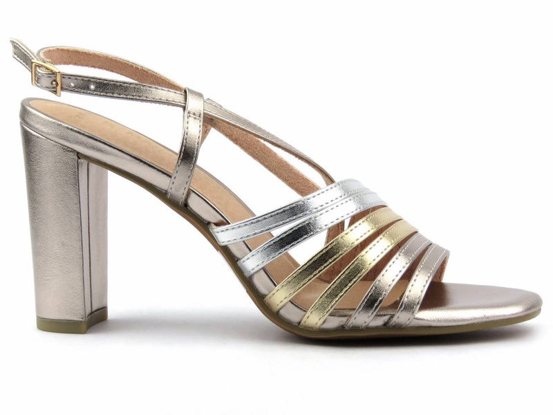 Dámské sandály na vysokém podpatku - Marco Tozzi 28324, růžové