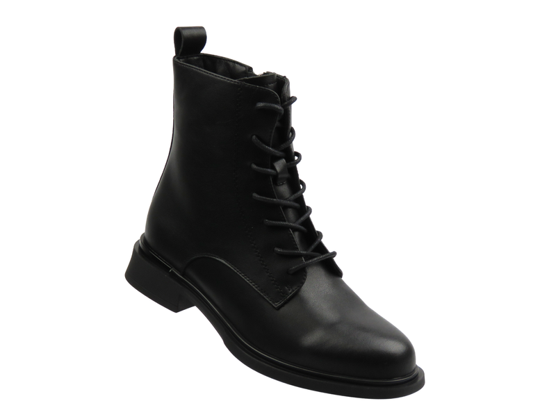 Dámské kožené kotníkové boty černé Cambell 25-98313