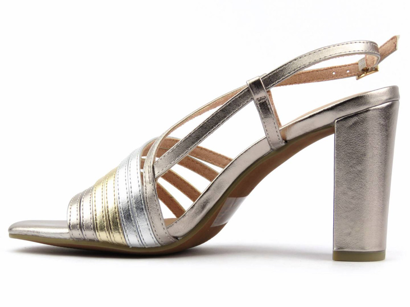 Dámské sandály na vysokém podpatku - Marco Tozzi 28324, růžové