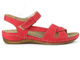 Pohodlné dámské sandály polské výroby - Helios Komfort 246, červené