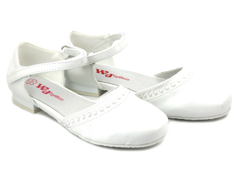 Elegantní boty, hostie lodičky - Wojtyłko 23712, bílé