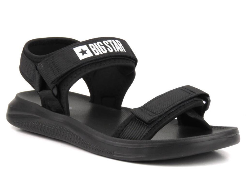 Pánské sportovní sandály na suchý zip - Big Star HH174842, černé